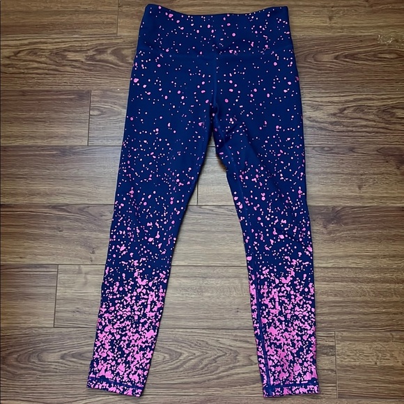 Zyia Navy Pink Splash Light N Tight High Rise Leggings 7/8 24" Size 4 - Picture 4 of 6